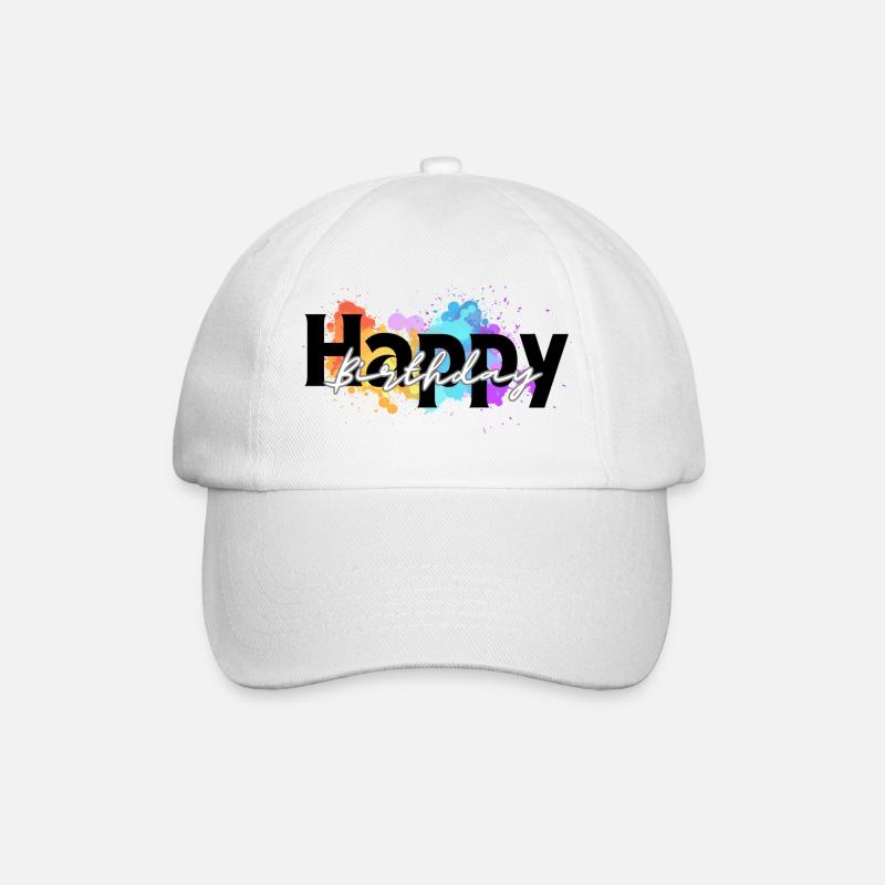 Joyeux anniversaire, Félicitations, Anniversaire - Casquette classique - blanc/blanc