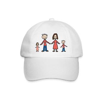 Famille - Casquette classique - blanc/blanc - Devant