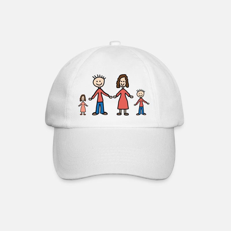 Familie - Baseballkappe - Weiß/Weiß