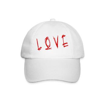 VALENTINE'S DAY. Bachelorette party. I LOVE YOU. I LOVE YOU. LOVE - Baseball Cap - white/white - Front