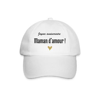 Alles Gute zum Geburtstag Liebe Mama - Baseballkappe - Weiß/Weiß - Vorne