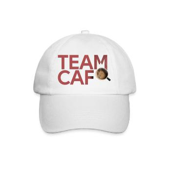 Team Kaffee - Baseballkappe - Weiß/Weiß - Vorne