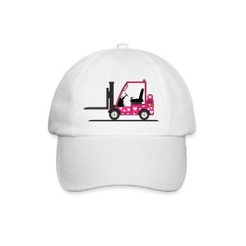 Staplerfahrer Herz pink - Baseballkappe - Weiß/Weiß - Vorne