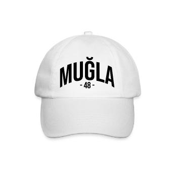 Mugla 48 Türkei Turkiye Geschenk Urlaub TR Türk - Baseballkappe - Weiß/Weiß - Vorne