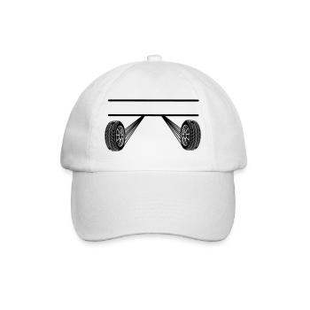Bannière de nom de course automobile 4 - Casquette classique - blanc/blanc - Devant