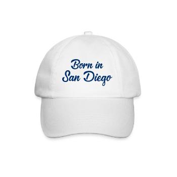 Né à San Diego - Californie - États-Unis - Amérique - Casquette classique - blanc/blanc - Devant