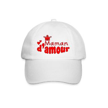 Maman d amour - Casquette classique - blanc/blanc - Devant