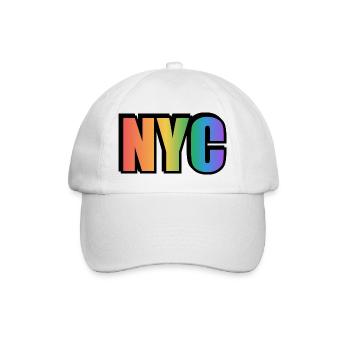 Gay NYC - Baseball Cap - white/white - Front