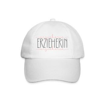 Erzieherin Geschenk Kindergarten KITA Beruf - Baseballkappe - Weiß/Weiß - Vorne