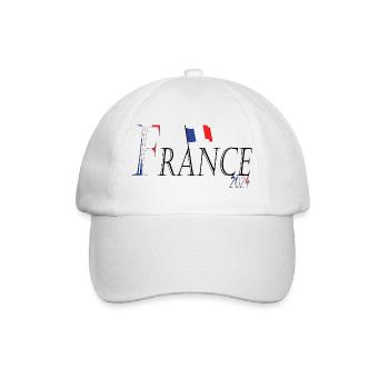 Drapeau France une apparence patriotique élégante - Casquette classique - blanc/blanc - Devant