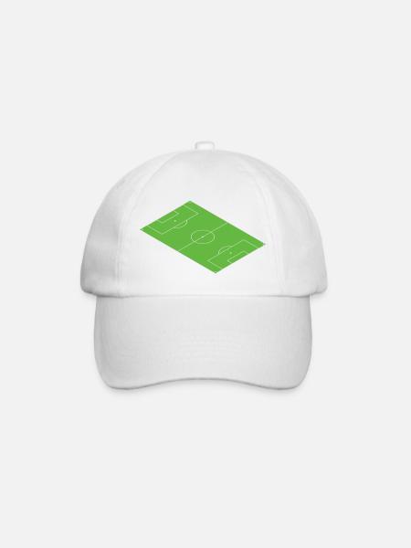Soccer field green soccer field - Baseball Cap - white/white