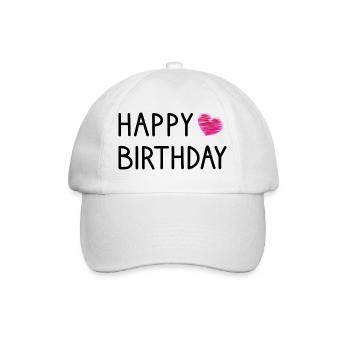 HAPPY BIRTHDAY. HAPPY BIRTHDAY. ANNIVERSARY. - Baseball Cap - white/white - Front