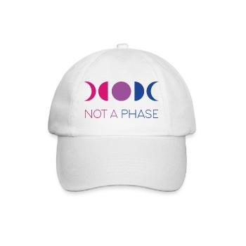 LGBTQ Pride Month - Not a Phase - Bisexual - Baseball Cap - white/white - Front