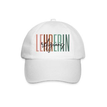 Lehrerin Religion Religionslehrerin Geschenk - Baseballkappe - Weiß/Weiß - Vorne