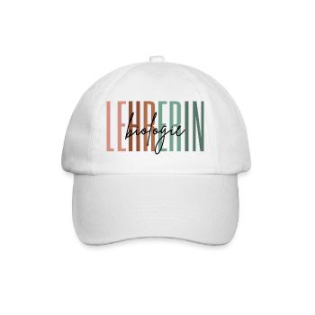 Lehrerin Biologie Biologielehrerin Geschenk - Baseballkappe - Weiß/Weiß - Vorne