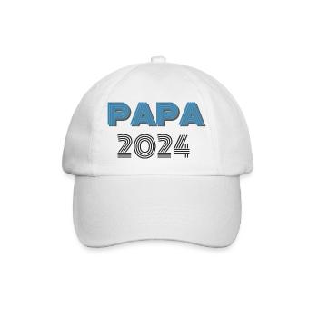 Papa 2024 - Baseballkappe - Weiß/Weiß - Vorne