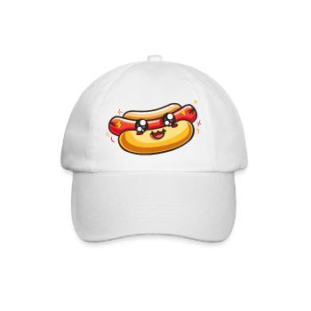 Conception de dessin animé de hot-dog - Casquette classique - blanc/blanc - Devant