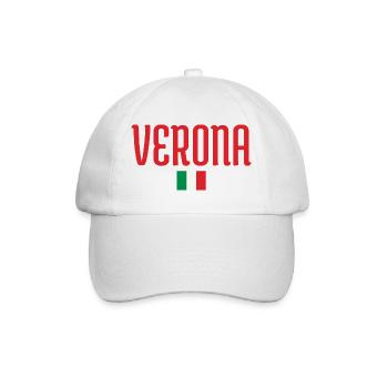 Verona-Italy Flag  - Baseball Cap - white/white - Front