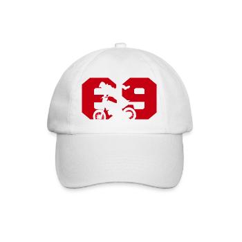Moto 69 motard - Casquette classique - blanc/blanc - Devant