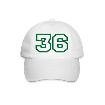 Number 36 green sport - Baseball Cap - white/white - Front