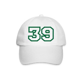 Number 39 green sport - Baseball Cap - white/white - Front