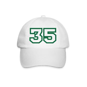 Number 35 green sport - Baseball Cap - white/white - Front