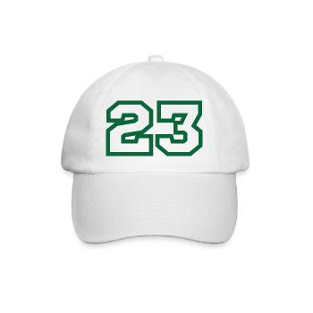 Number 23 green sport - Baseball Cap - white/white - Front