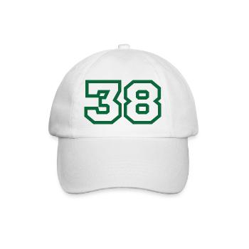Number 38 green sport - Baseball Cap - white/white - Front