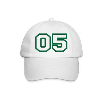 Nummer 5 Green Sport - Baseballkappe - Weiß/Weiß - Vorne