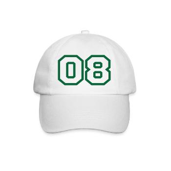Nummer 8 Green Sport - Baseballkappe - Weiß/Weiß - Vorne