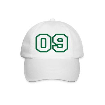 Number 9 Green Sport - Baseball Cap - white/white - Front