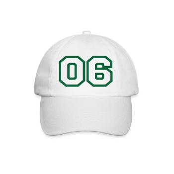 Number 6 green sport - Baseball Cap - white/white - Front