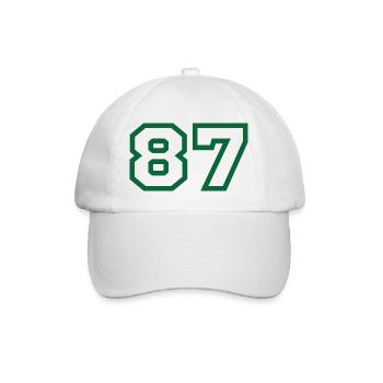 Number 87 sport - Baseball Cap - white/white - Front