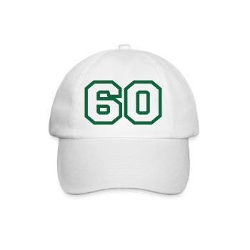Numéro 60 sport vert - Casquette classique - blanc/blanc - Devant