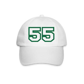 Nummer 55 green sport - Baseballkappe - Weiß/Weiß - Vorne