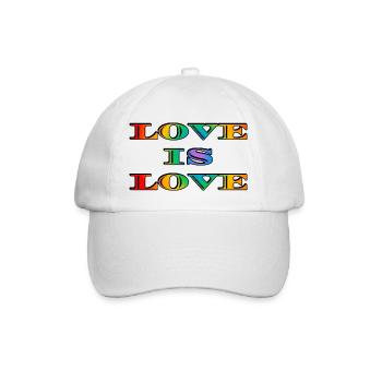 Rainbow Love is Love - Baseball Cap - white/white - Front