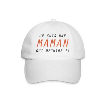 Je suis une Maman qui déchire !! - Casquette classique - blanc/blanc - Devant