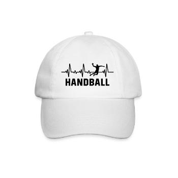 Handball heartbeat handball player - Baseball Cap - white/white - Front