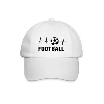 Football Heartbeat Football Joueur de football - Casquette classique - blanc/blanc - Devant