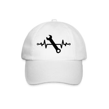 Gift idea craft open-end wrench - Baseball Cap - white/white - Front