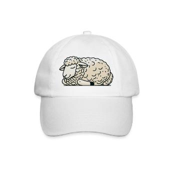 Schaf - Baseballkappe - Weiß/Weiß - Vorne