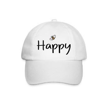 be Happy - Baseball Cap - white/white - Front
