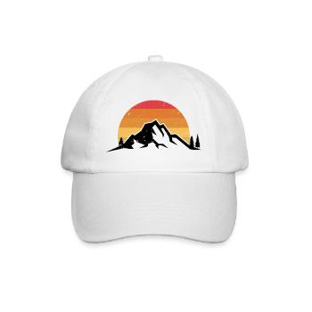 Sunset Ridge Silhouette - Baseball Cap - white/white - Front