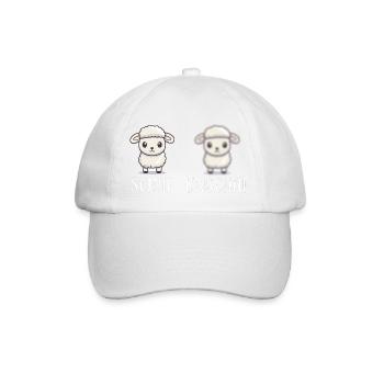 Schaf Unschaf lustiges cooles Geschenk - Baseballkappe - Weiß/Weiß - Vorne