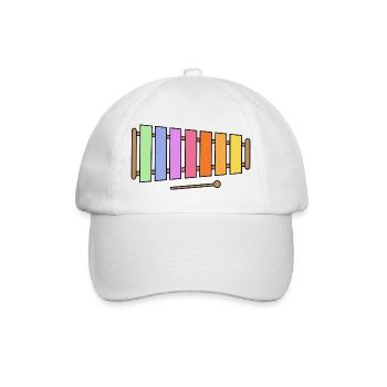 Xylophone, colorful graphic - Baseball Cap - white/white - Front