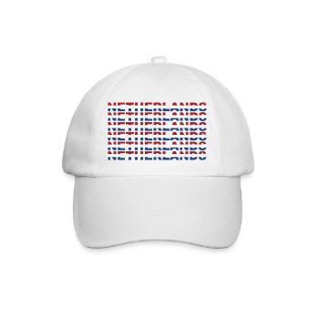 Texte des Pays-Bas dans les couleurs du drapeau - Casquette classique - blanc/blanc - Devant