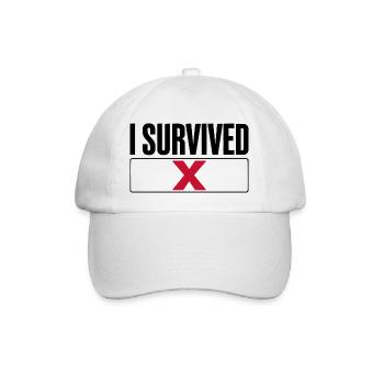 I Survived X - Baseball Cap - white/white - Front