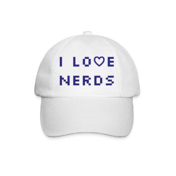 J’adore les nerds - Casquette classique - blanc/blanc - Devant