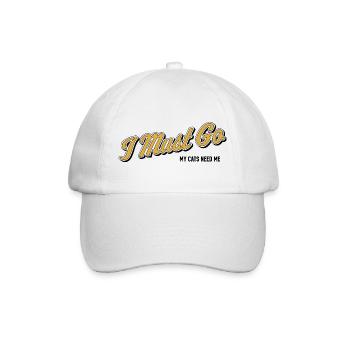 Je dois y aller – Déclaration minimaliste - Casquette classique - blanc/blanc - Devant