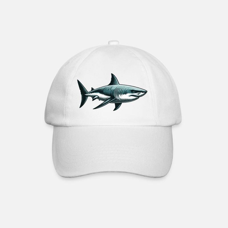 Grand requin blanc - Casquette classique - blanc/blanc